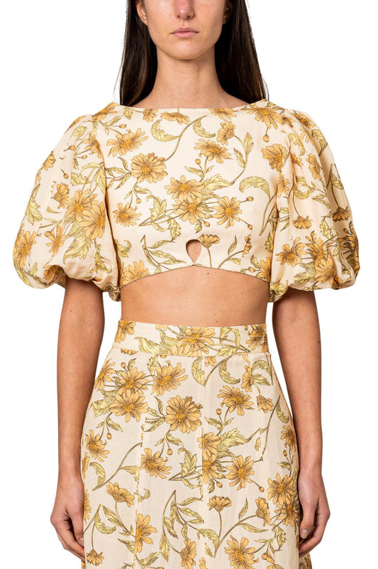Significant Other-FLOWER PRINT TOP-dgallerystore