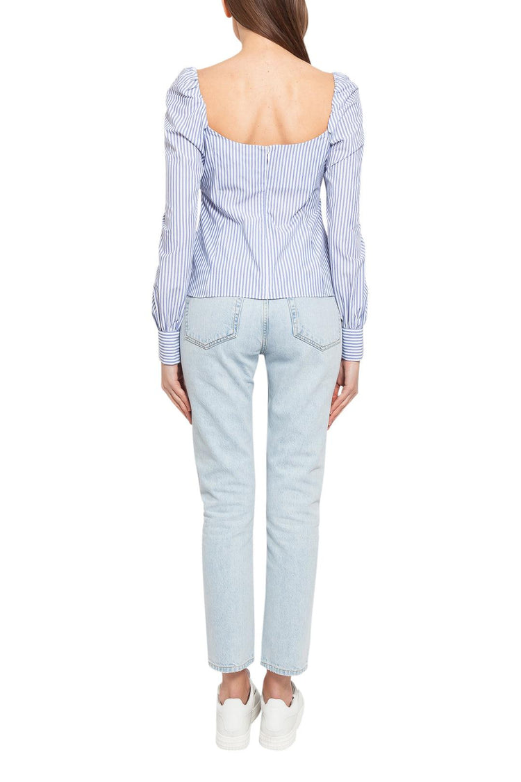 Simkhai-Striped pattern top with cut-out detail-dgallerystore