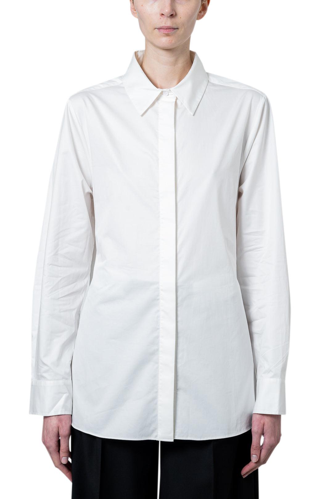 open back dress shirt Folded Open Back Shirt Pure White / L