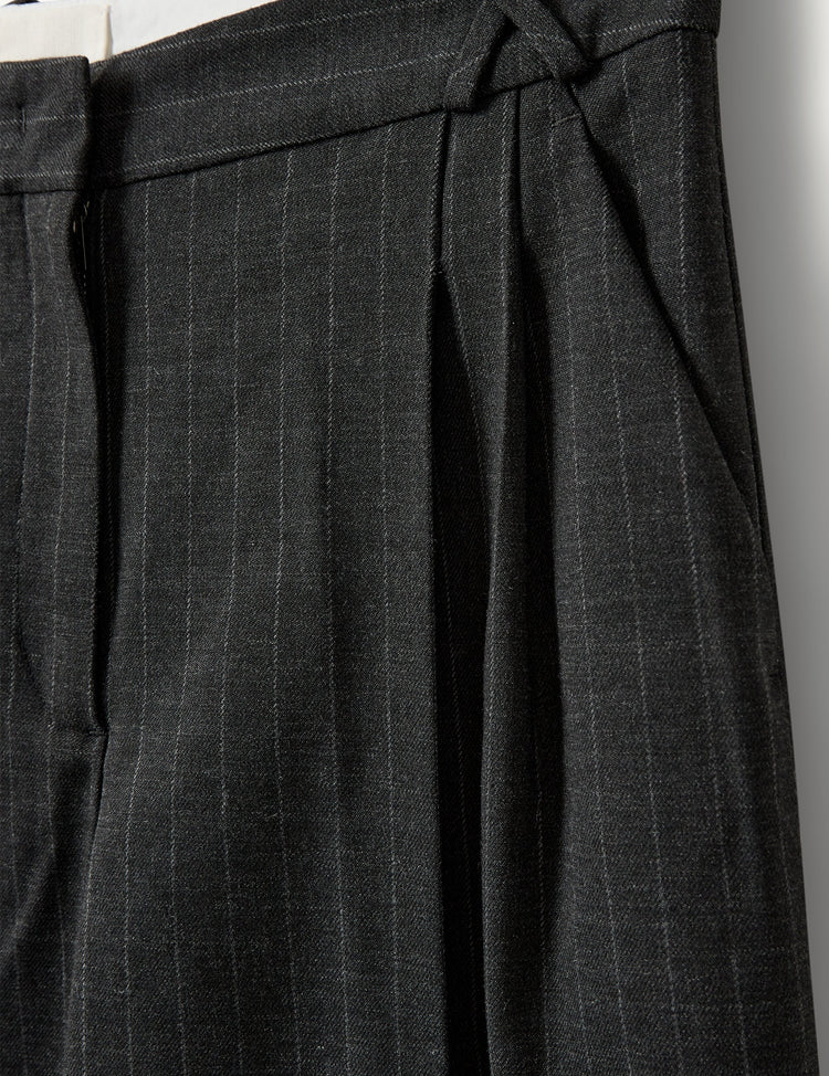 The Garment-Andora wide pants dark grey pinstripe-dgallerystore
