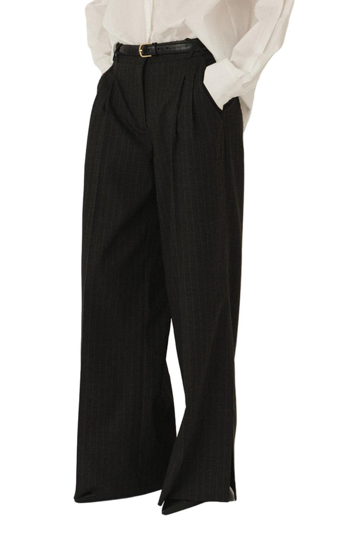 The Garment-Andora wide pants dark grey pinstripe-dgallerystore