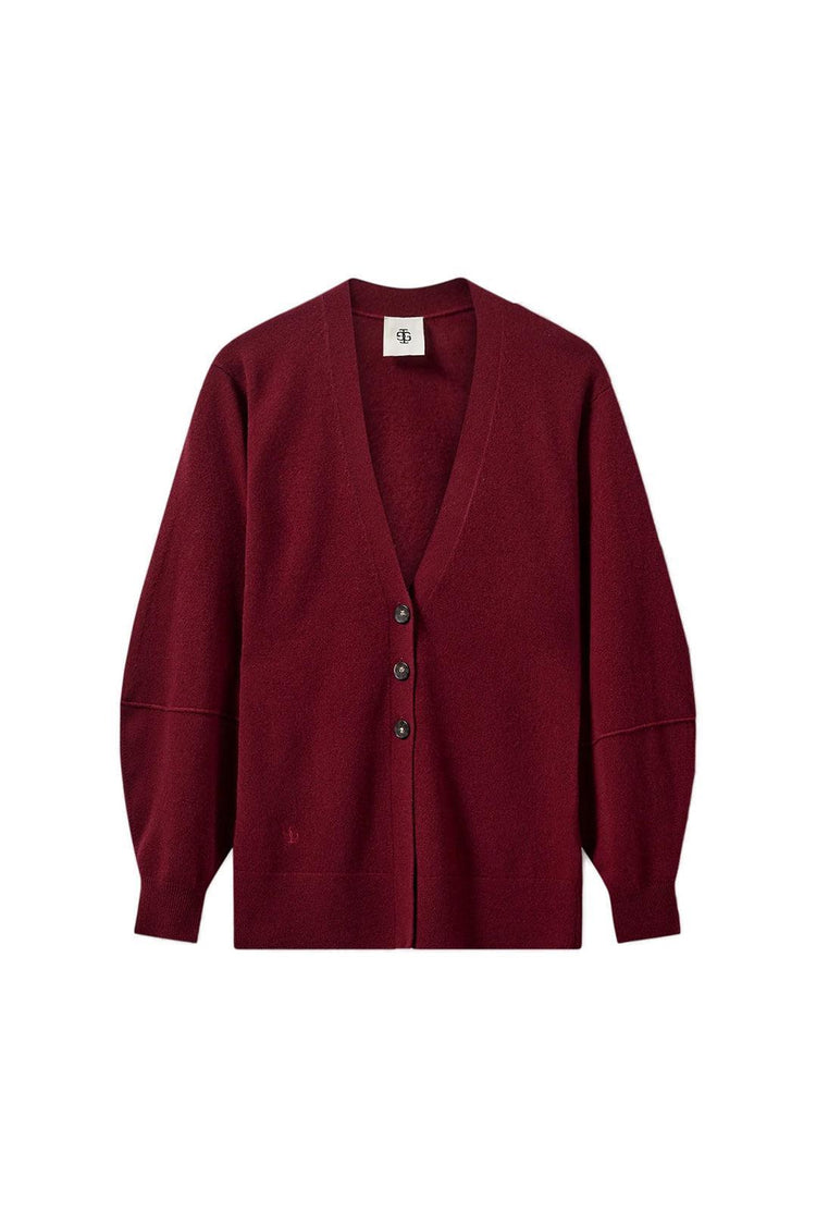 The Garment-Como Sleeve Cardigan Burgundy-dgallerystore
