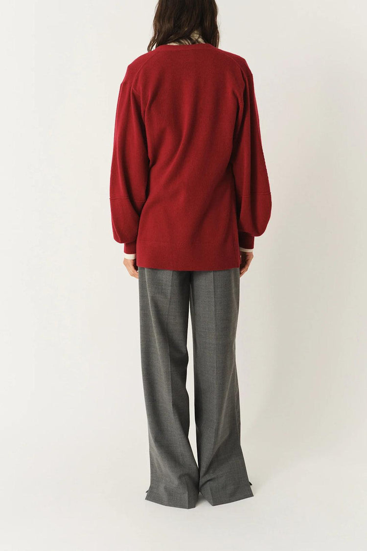 The Garment-Como Sleeve Cardigan Burgundy-dgallerystore