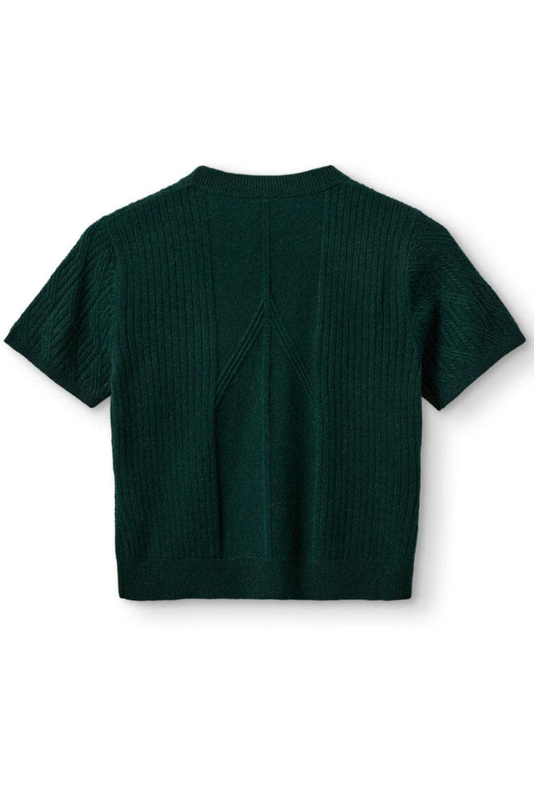 The Garment-Como Tee Mini Rib Bottle Green-dgallerystore