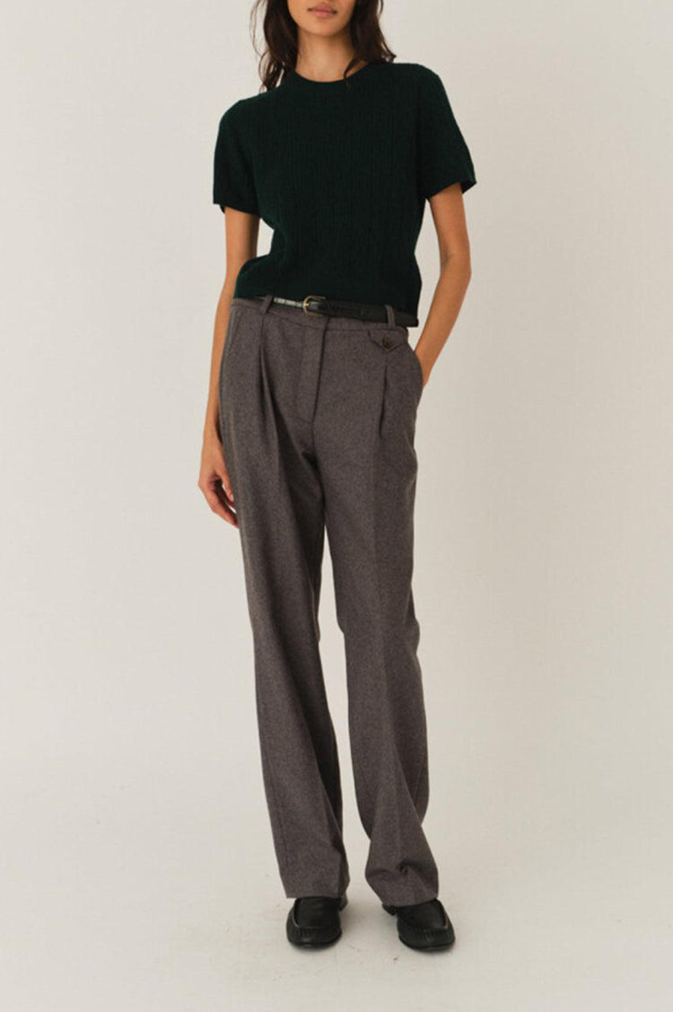 The Garment-Como Tee Mini Rib Bottle Green-dgallerystore