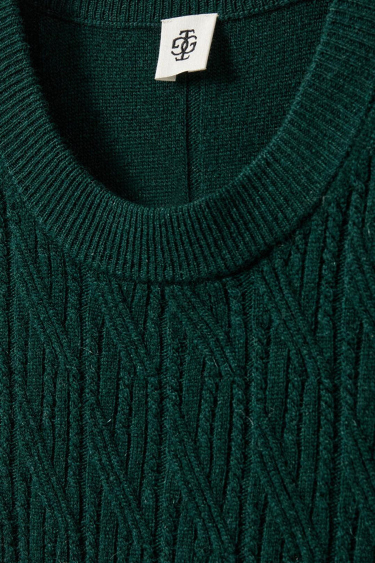 The Garment-Como Tee Mini Rib Bottle Green-dgallerystore
