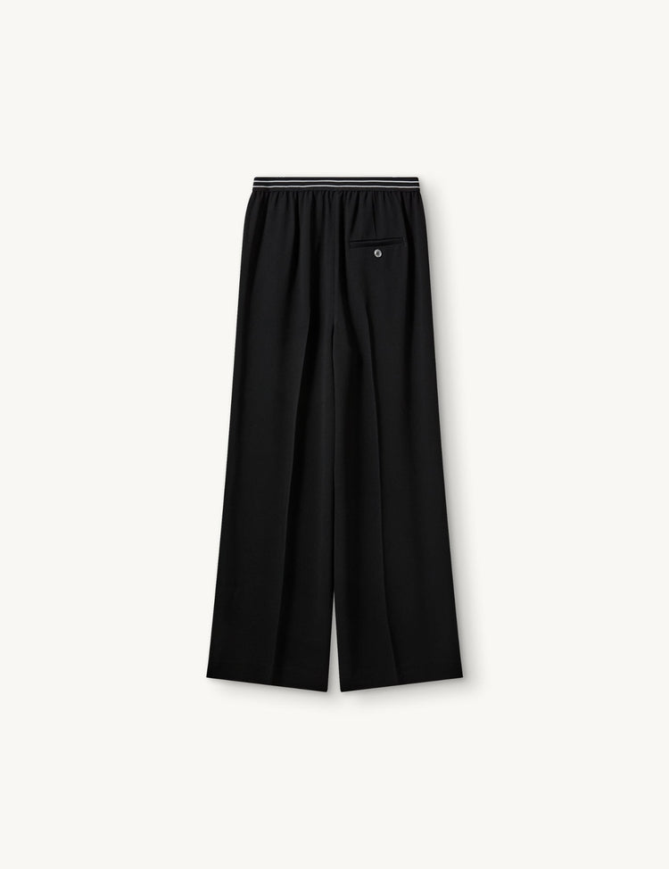 The Garment-Crepe logo pants black-dgallerystore