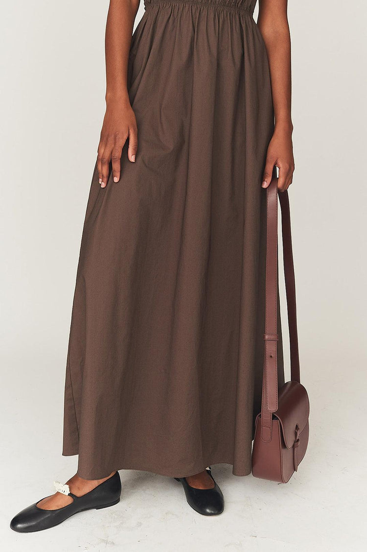 The Garment-Cyprus back gown chocolate-dgallerystore
