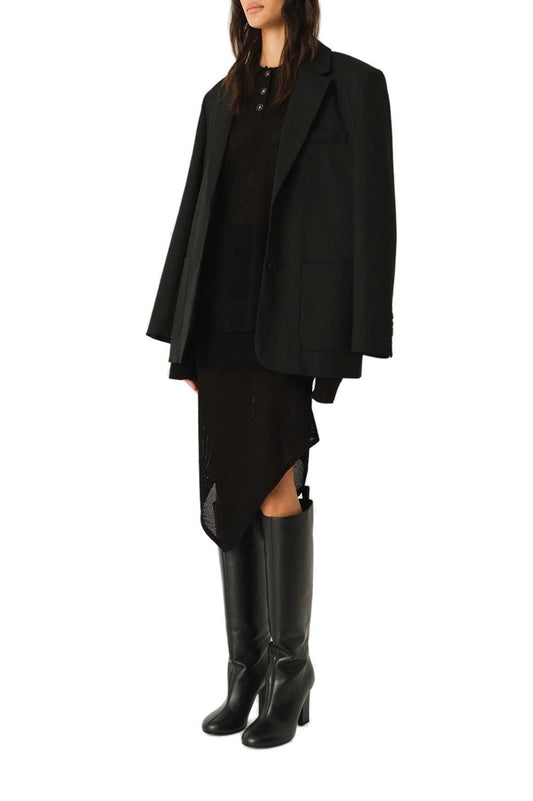 The Garment-Madison Asymmetric Skirt Black-dgallerystore