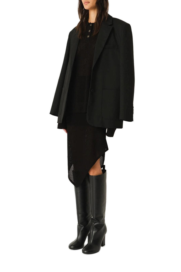 The Garment-Madison Asymmetric Skirt Black-dgallerystore