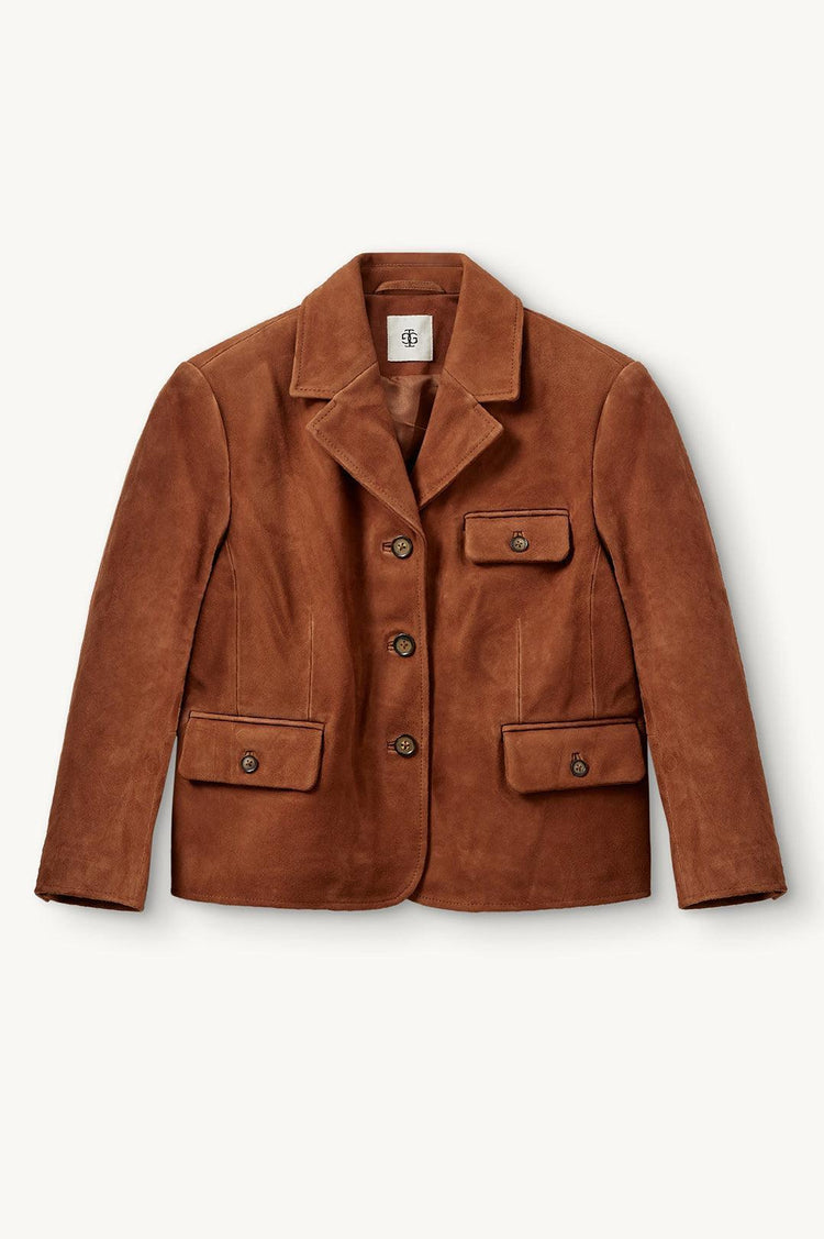 The Garment-Suede fitted jacket hazelnut-dgallerystore