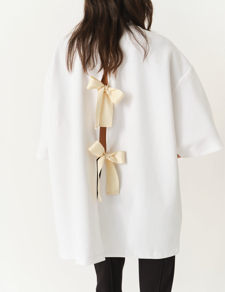 The Garment-TG Bow Tee White-dgallerystore