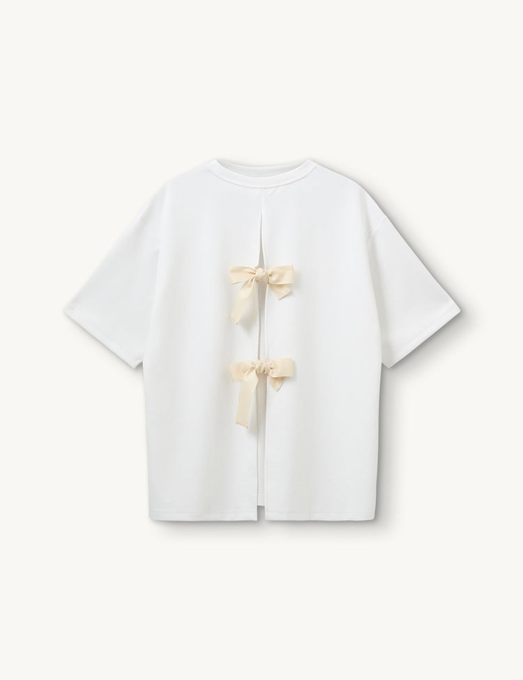 The Garment-TG Bow Tee White-dgallerystore