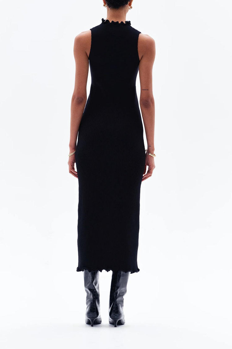 Yuzefi-Exe Rib Maxi Dress Black-dgallerystore