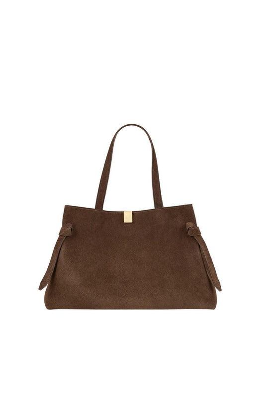 Yuzefi-Gyoza Tote Chocolate Suede-dgallerystore