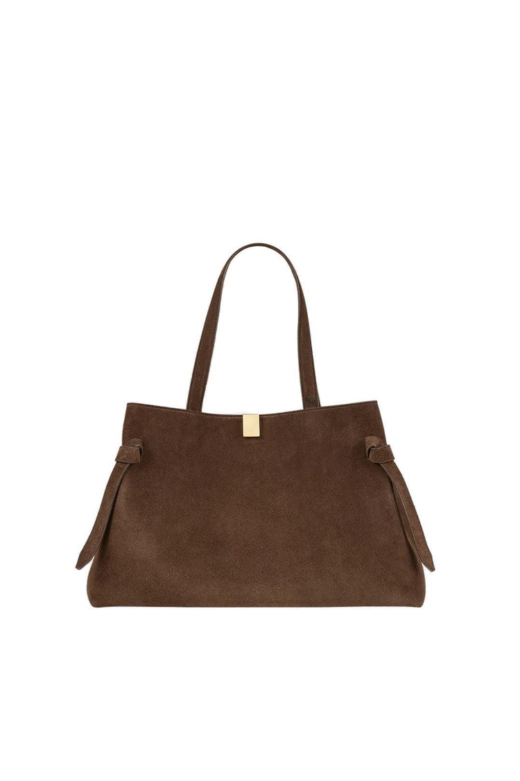 Yuzefi-Gyoza Tote Chocolate Suede-dgallerystore