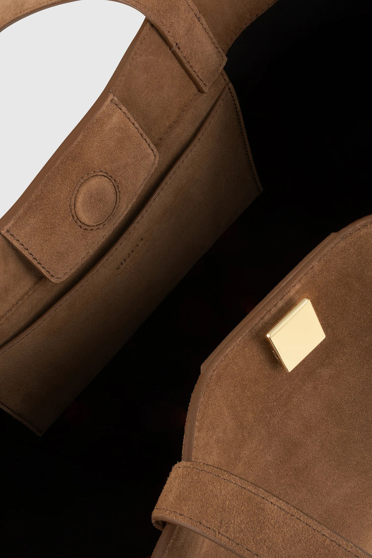 Yuzefi-Gyoza Tote Cognac Suede-dgallerystore