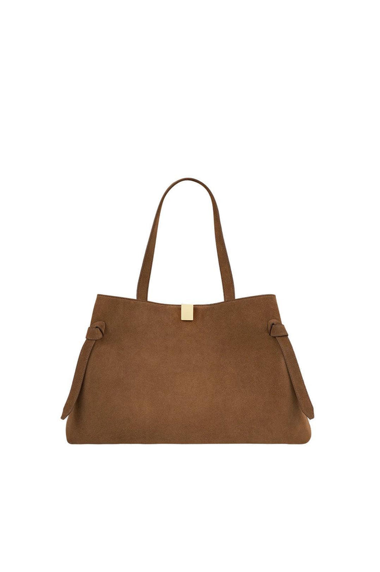 Yuzefi-Gyoza Tote Cognac Suede-dgallerystore