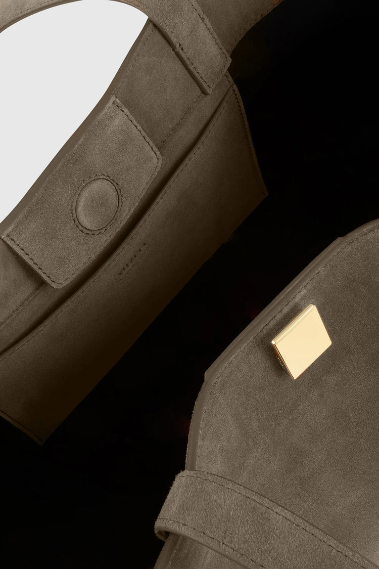Yuzefi-Gyoza Tote Taupe Suede-dgallerystore