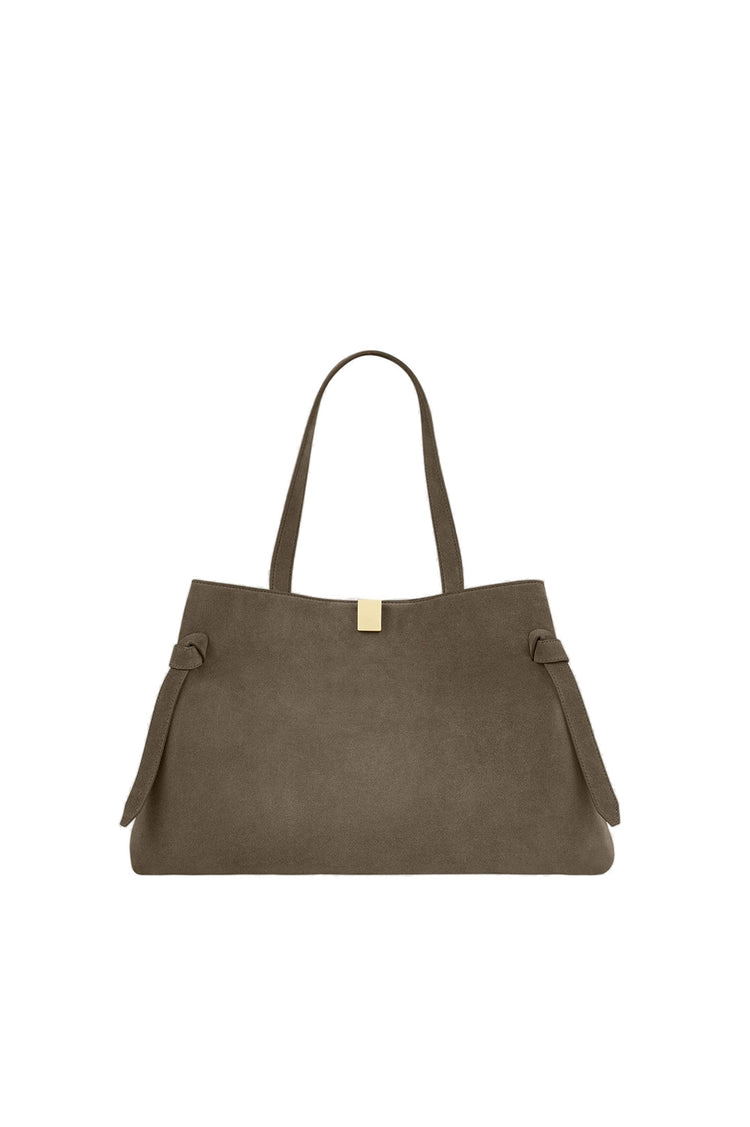 Yuzefi-Gyoza Tote Taupe Suede-dgallerystore