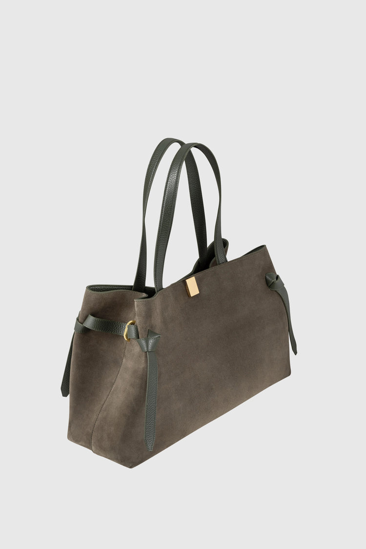 Yuzefi-Gyoza tote Agave Suede-dgallerystore