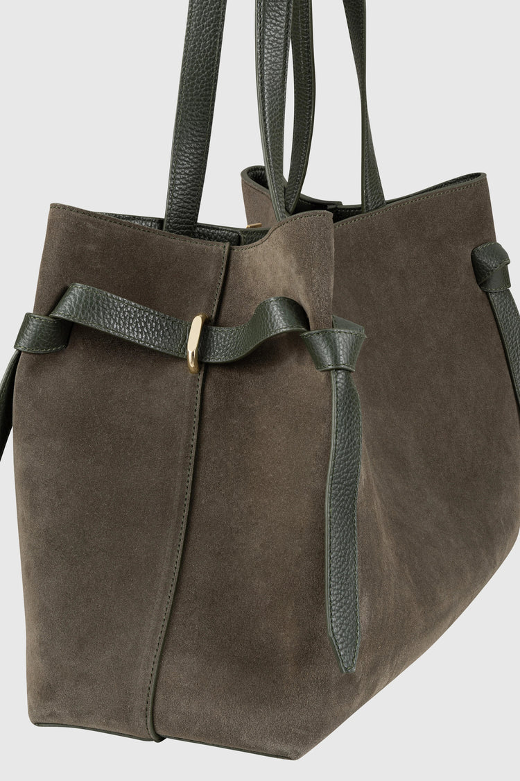 Yuzefi-Gyoza tote Agave Suede-dgallerystore