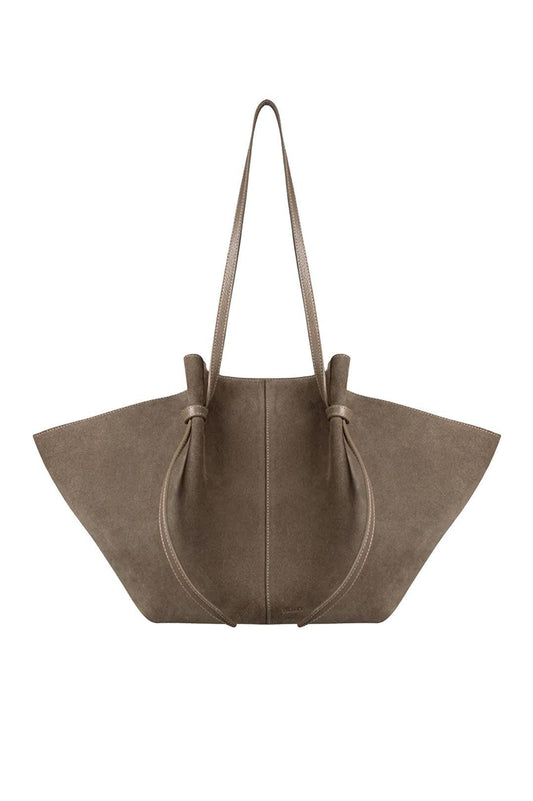 Yuzefi-Large mochi taupe suede-dgallerystore