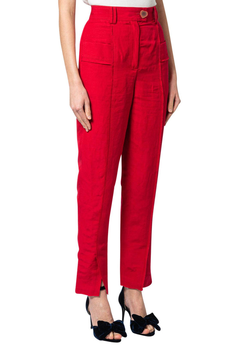 Aje-Linen high-waist trousers-dgallerystore