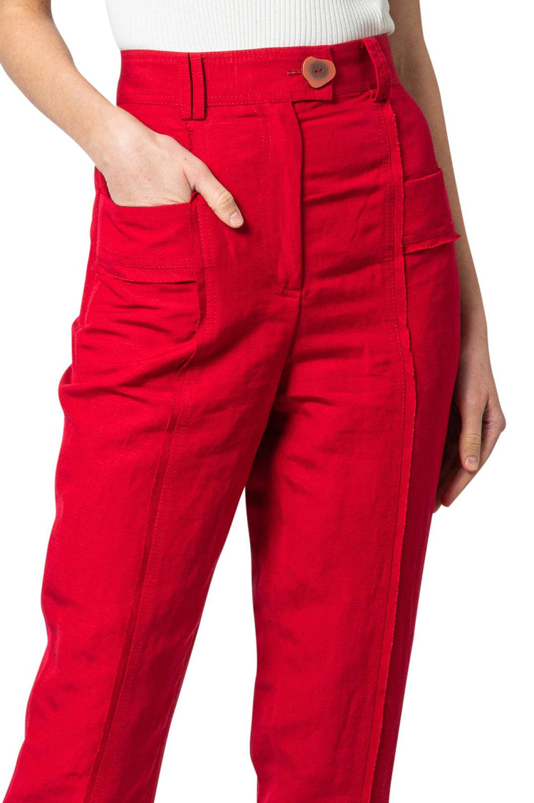 Aje-Linen high-waist trousers-dgallerystore
