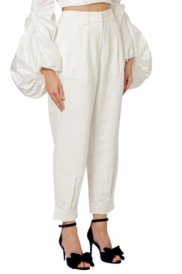 Aje-Tailored linen trousers-dgallerystore