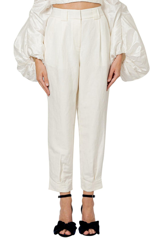Aje-Tailored linen trousers-dgallerystore