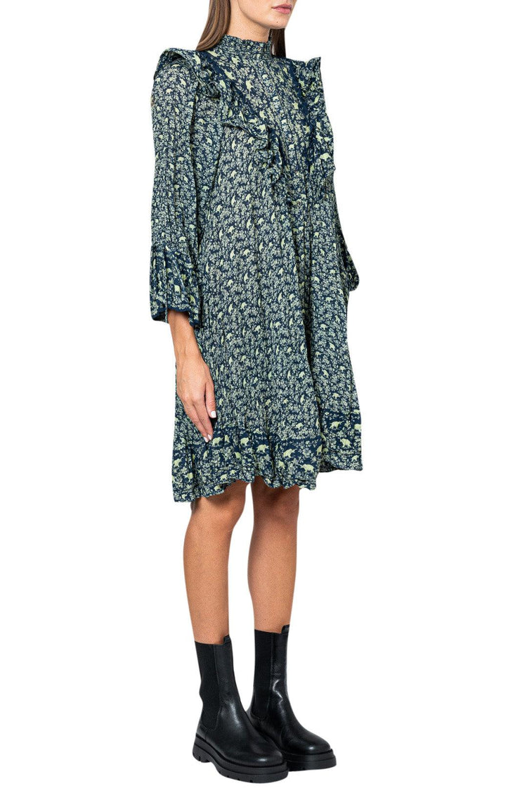 By Timo-Floral rufffled mini over-fit dress-dgallerystore