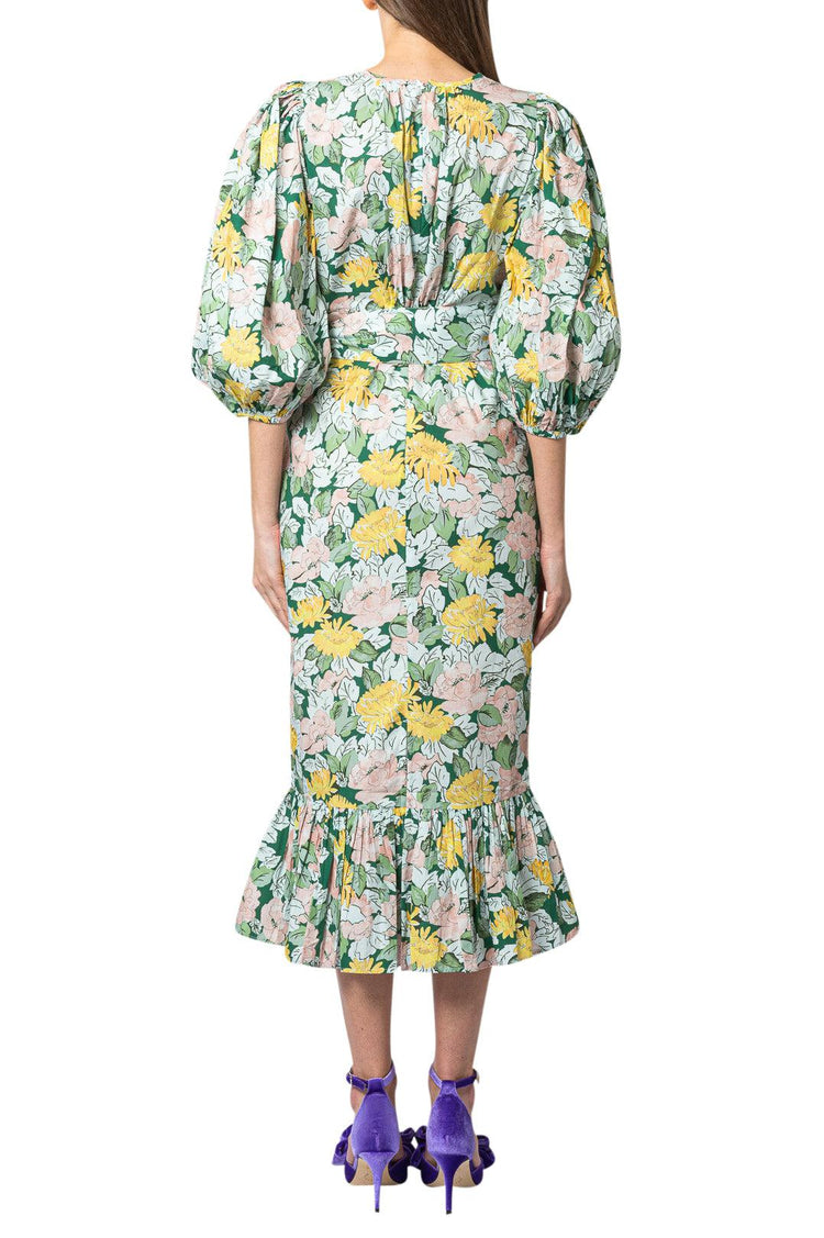By Timo-Floral ruffled long dress-dgallerystore