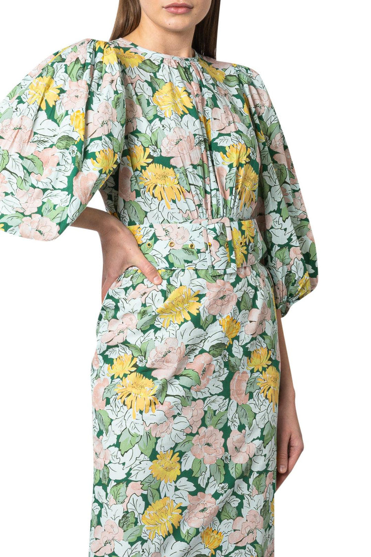 By Timo-Floral ruffled long dress-dgallerystore