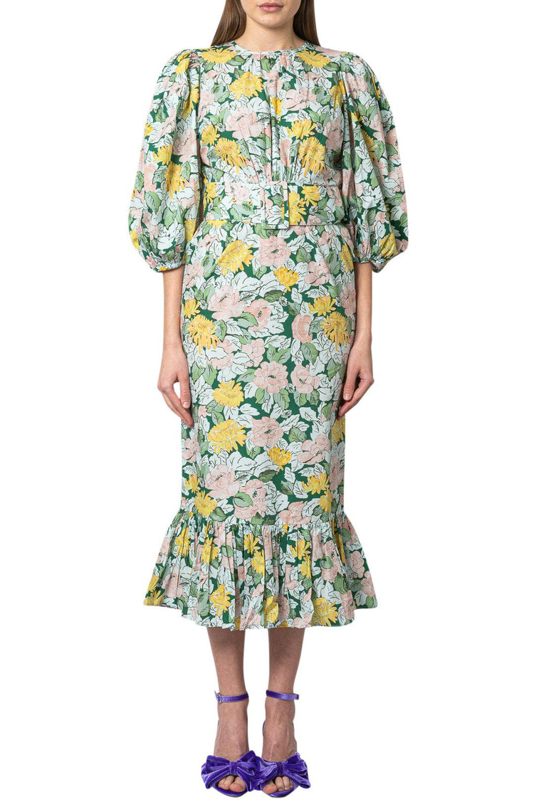 By Timo-Floral ruffled long dress-dgallerystore