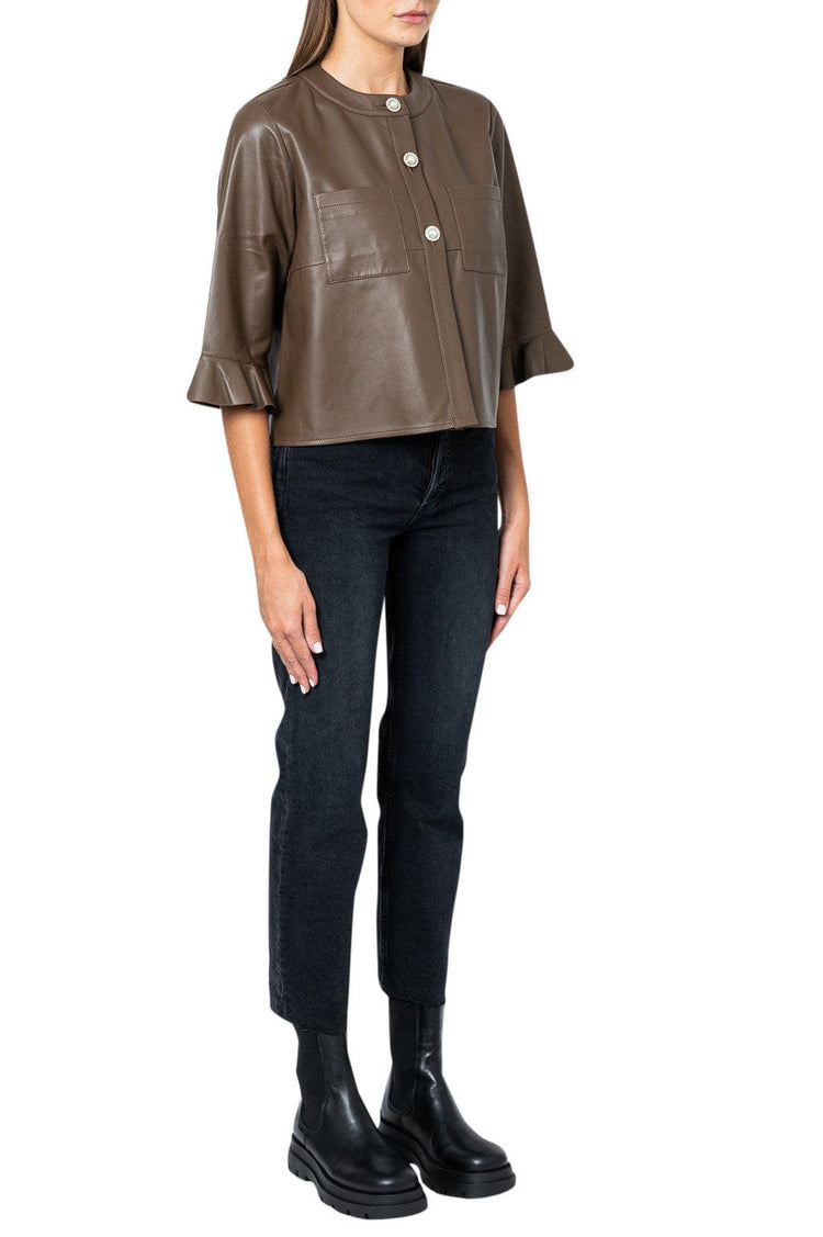 Custommade-Leather shirt jacket-dgallerystore