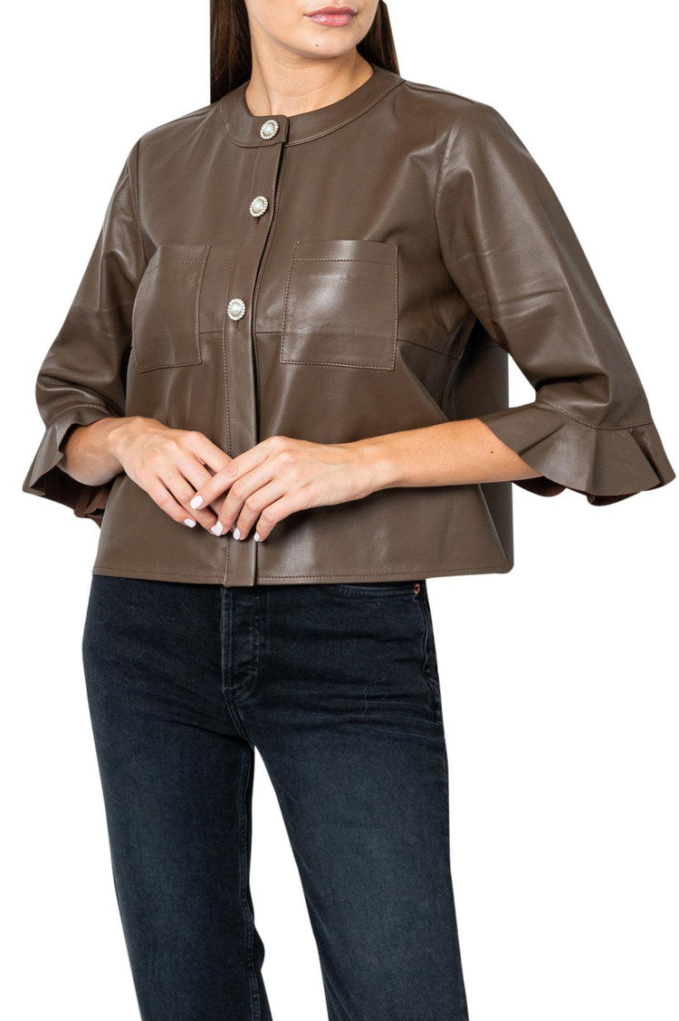 Custommade-Leather shirt jacket-dgallerystore
