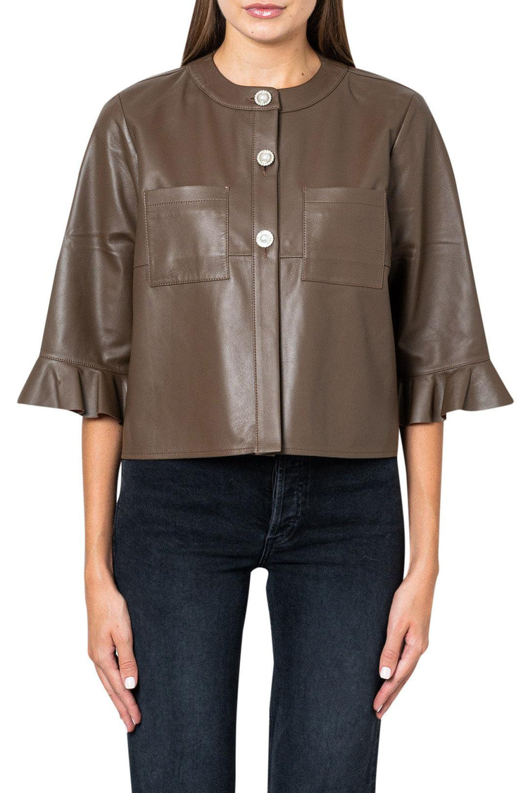 Custommade-Leather shirt jacket-dgallerystore