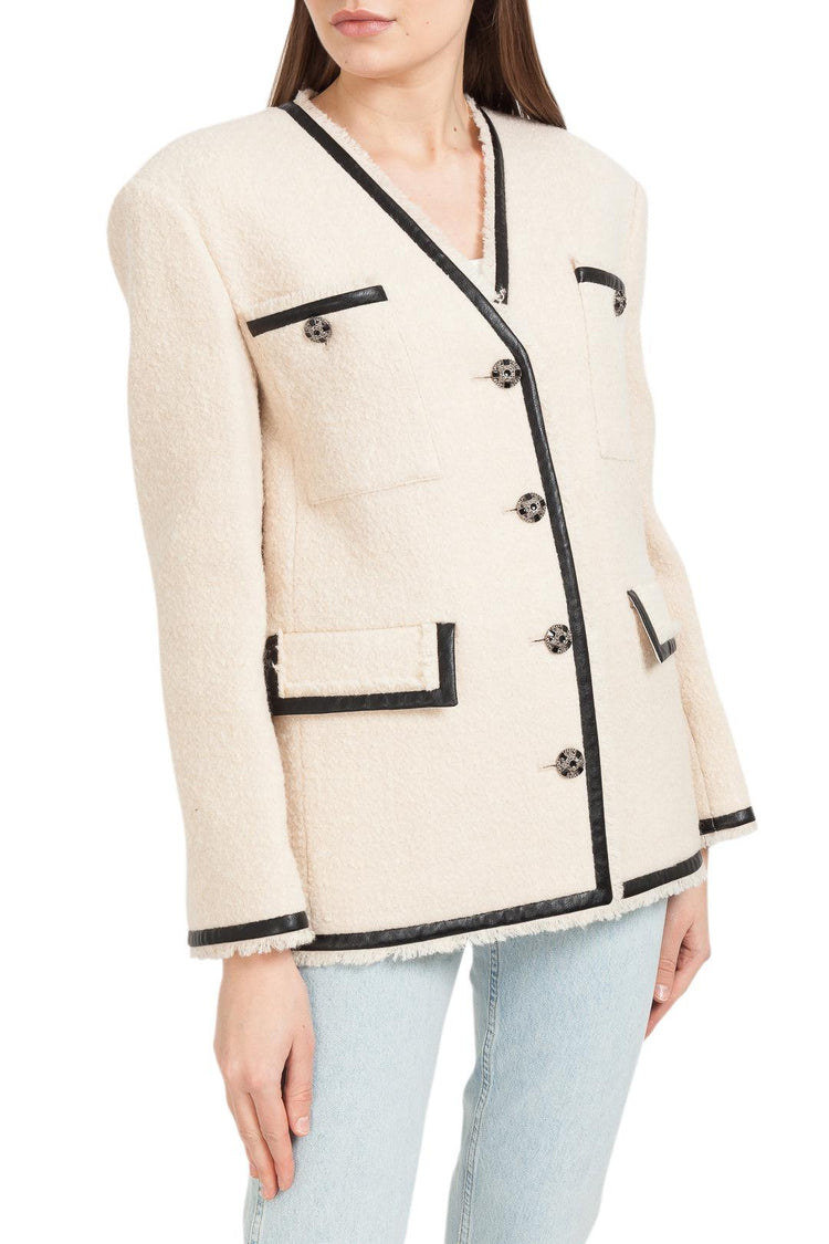 Drae-Tailored beige wool jacket-dgallerystore