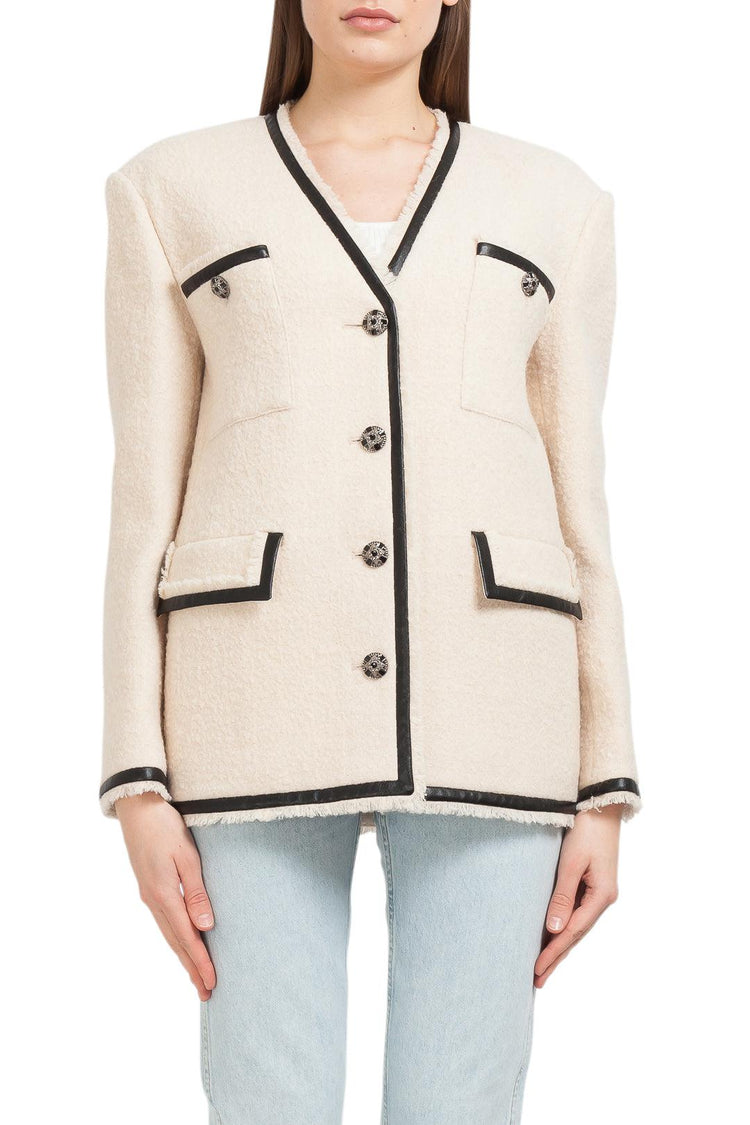 Drae-Tailored beige wool jacket-dgallerystore