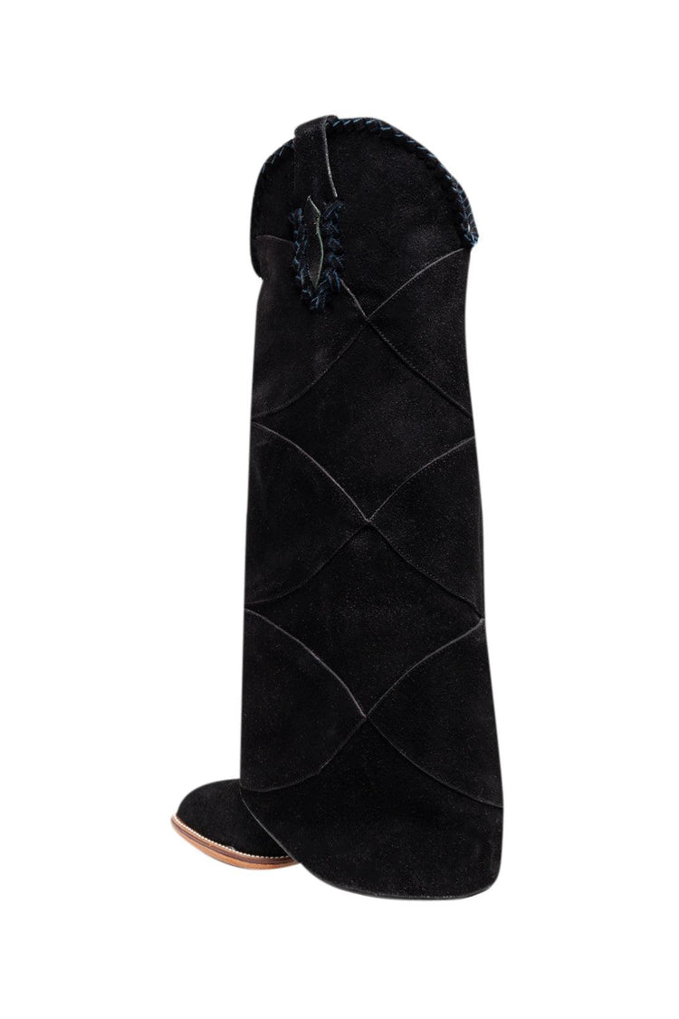 LORENA SARAVIA-Suede leather cowboy boots-dgallerystore