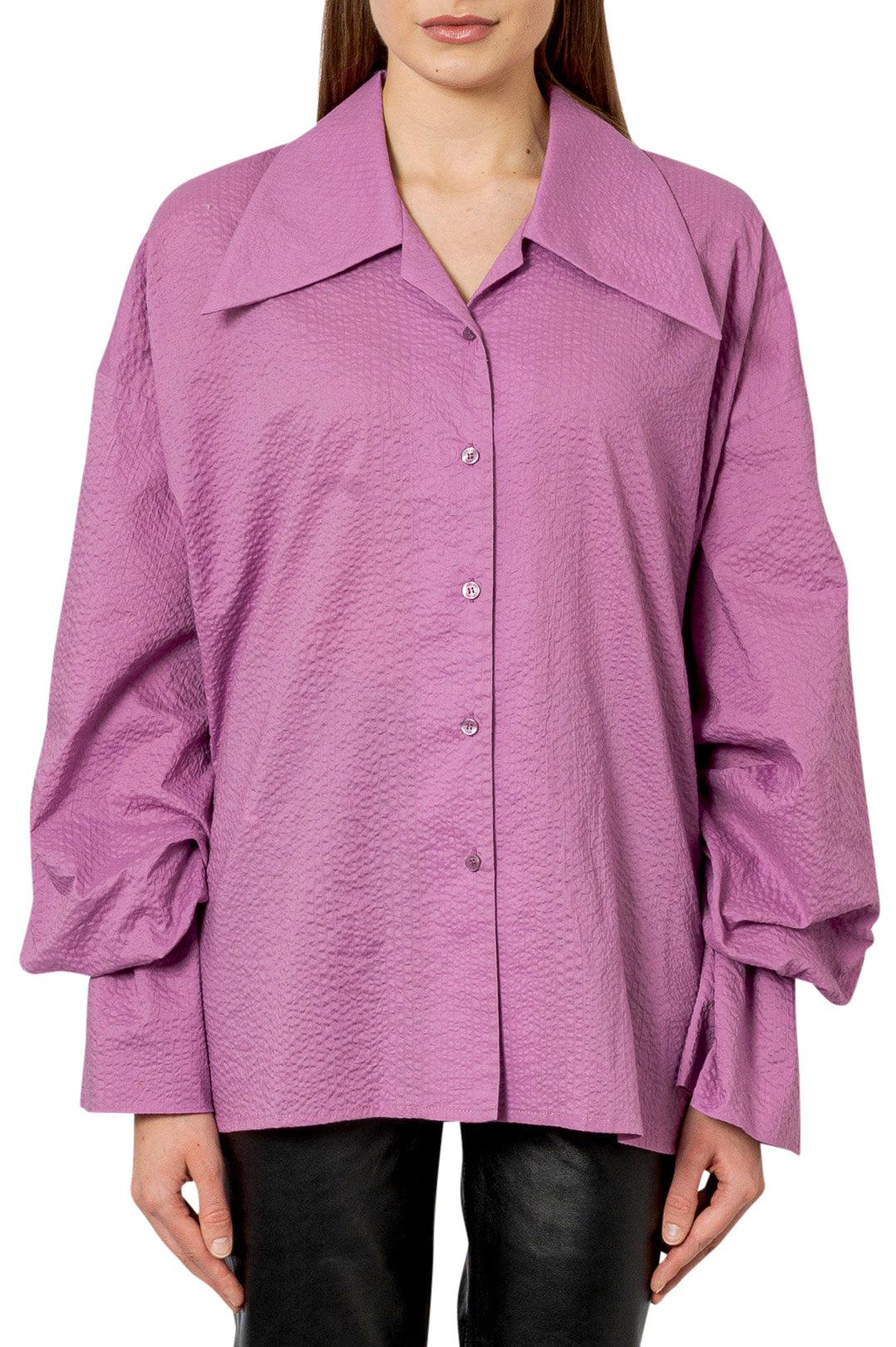 Lebrand - Over-fit shirt with ruffled detail - PELMO SHIRT – D___GALLERY