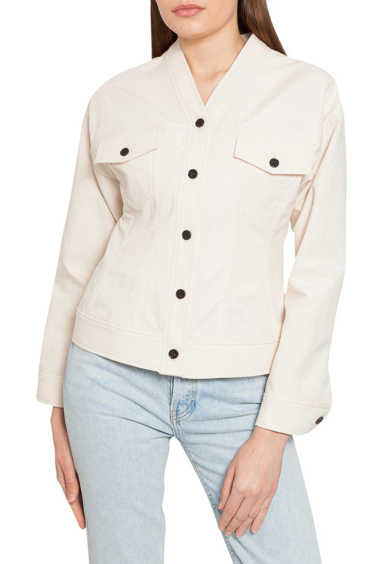 Lvir-Linen and cotton jacket-dgallerystore