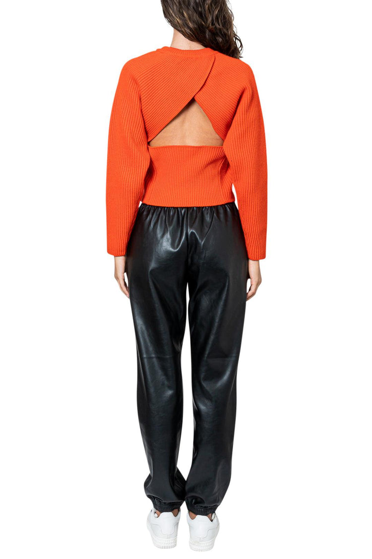 Lvir-Ribbed sweater with cut-out detail-dgallerystore