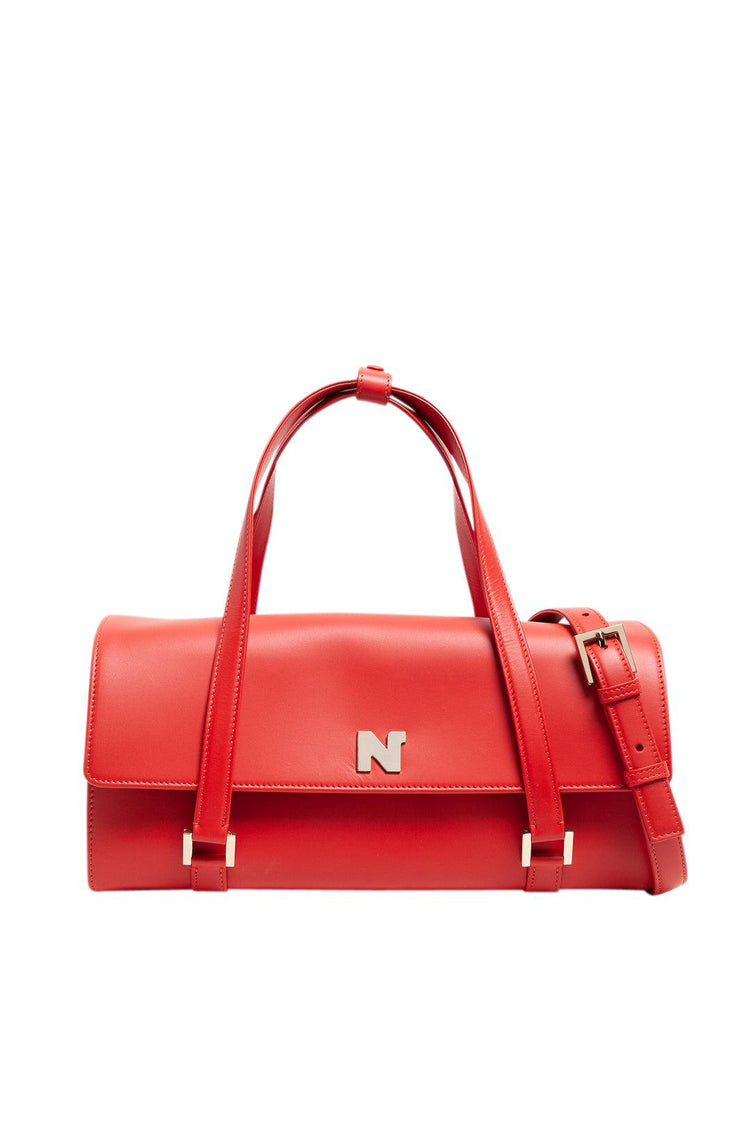 Nina Ricci-Leather handbag with logo-dgallerystore