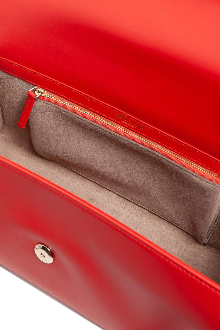 Nina Ricci-Leather handbag with logo-dgallerystore