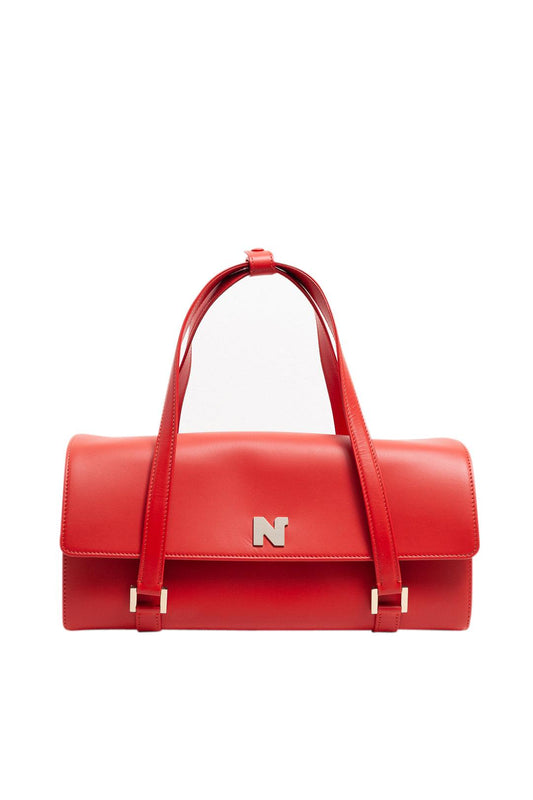 Nina Ricci-Leather handbag with logo-dgallerystore