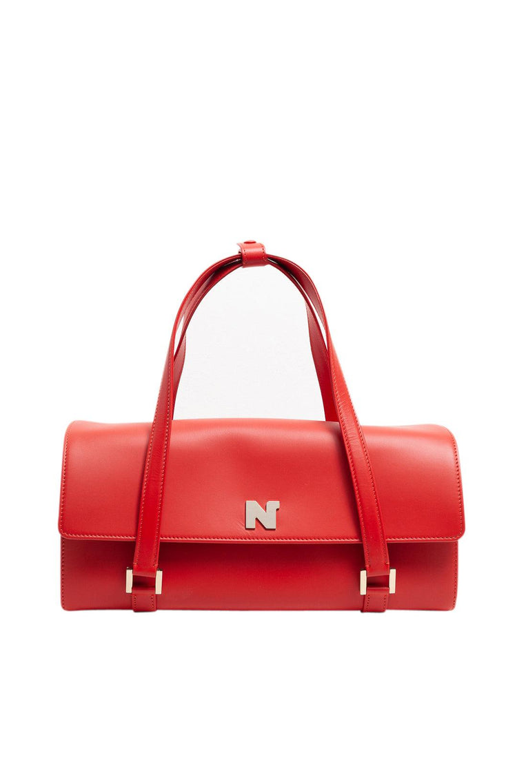 Nina Ricci-Leather handbag with logo-dgallerystore
