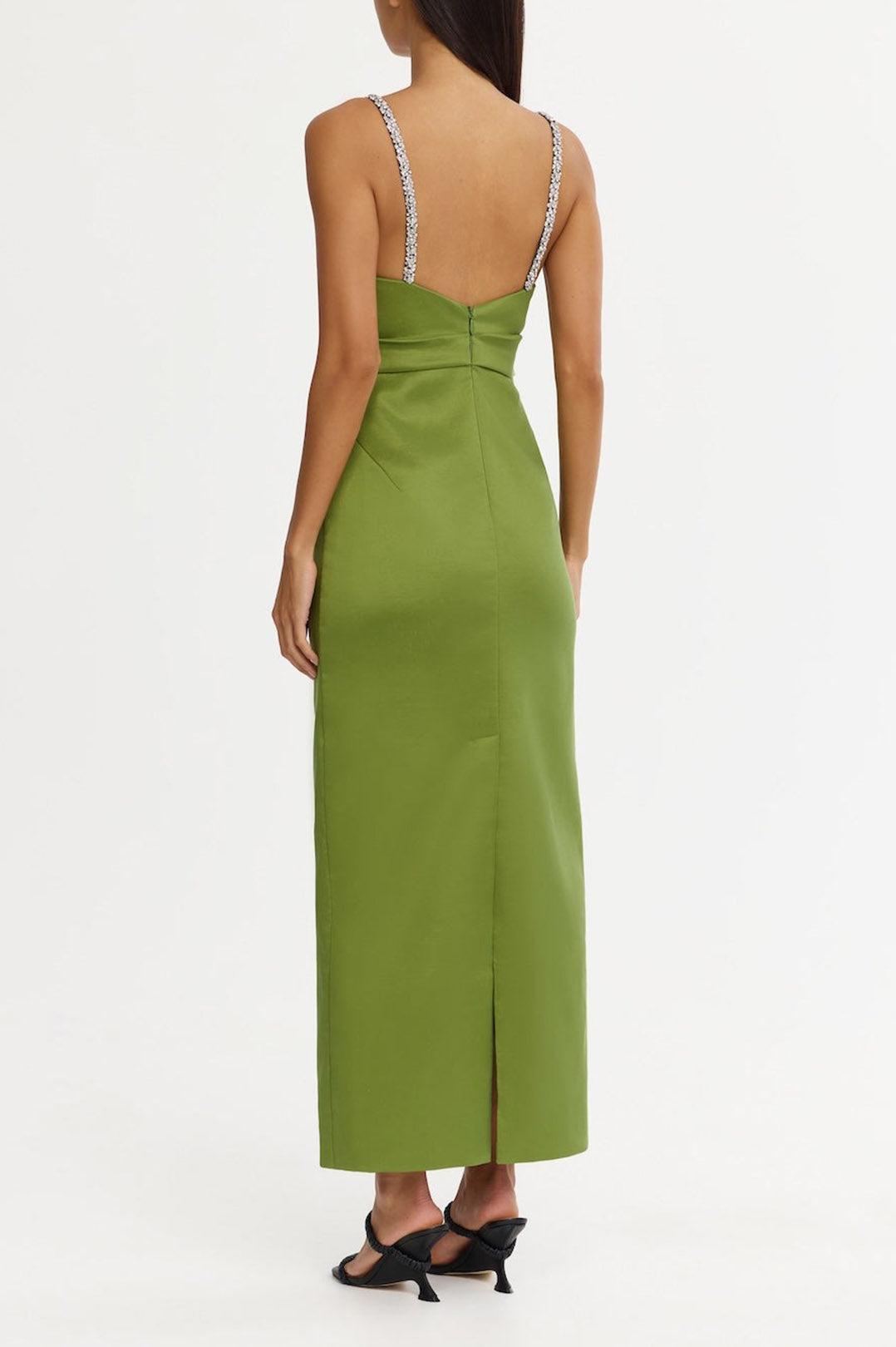 Acler-Astonhall midi dress basil green-dgallerystore