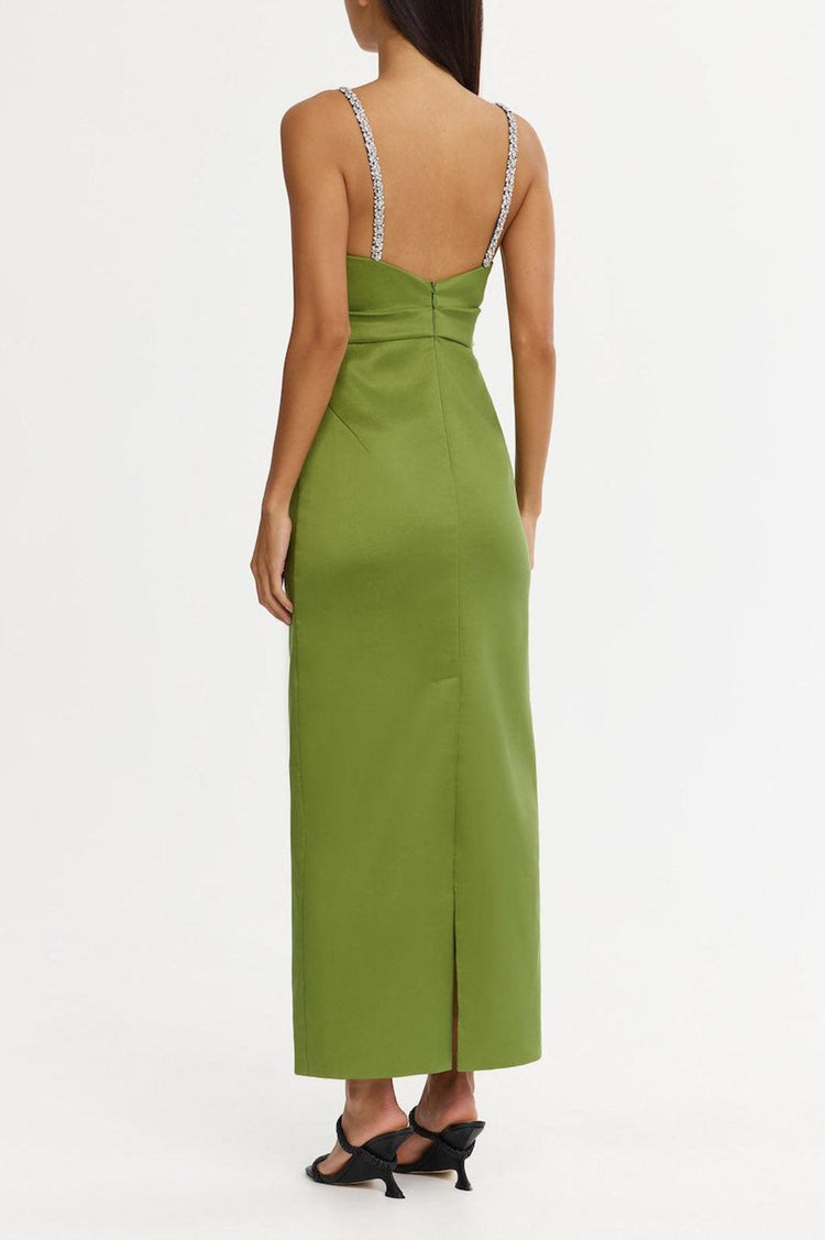 Acler-Astonhall midi dress basil green-dgallerystore